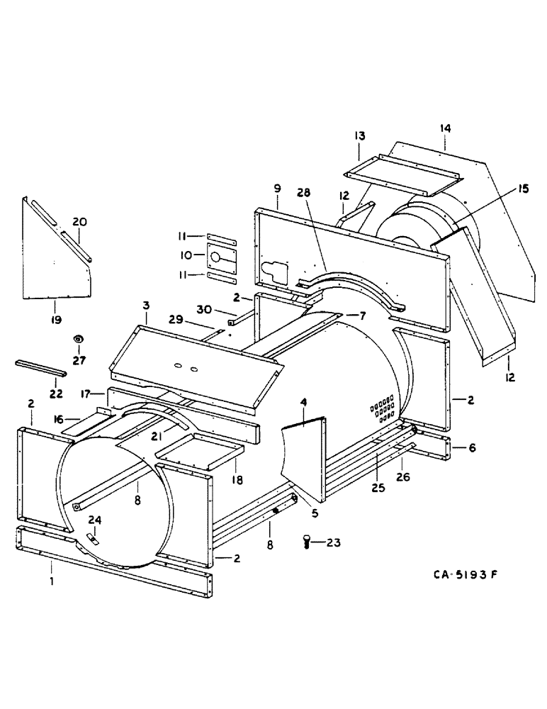 Схема запчастей Case IH 1460 - (17-069) - CAGE Mounted Equipment