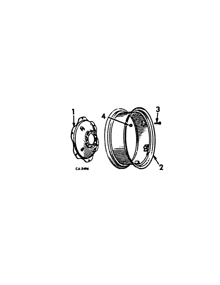 Схема запчастей Case IH 656 - (L-08[A]) - WHEELS AND WHEEL WEIGHTS, REAR WHEELS, INTERNATIONAL TRACTORS Wheels & Wheel Weights