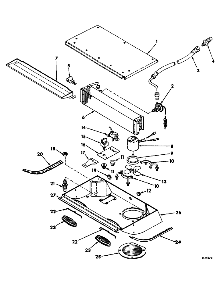 Схема запчастей Case IH 2806 - (N-17) - PARTS ACCESSORIES AND ATTACHMENTS, EVAPORATOR Accessories & Attachments