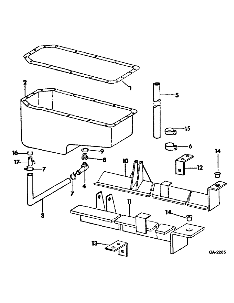 Схема запчастей Case IH 915 - (12-11) - POWER, CRANKCASE OIL PAN, GASKET, OIL DRAIN AND ENGINE MOUNTINGS, DIESEL ENGINES Power