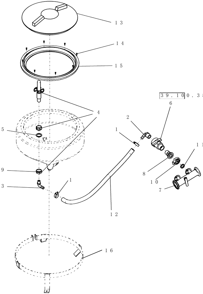 Схема запчастей Case IH 100 - (88.100.04) - OPTION - RINSE TANK - CHEMICAL CONTAINER (88) - ACCESSORIES