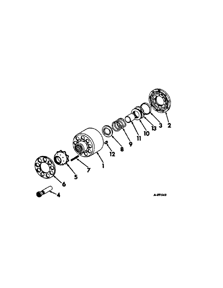 Схема запчастей Case IH 966 - (07-24) - DRIVE TRAIN, MOTOR CYLINDER BLOCK KIT, 966 HYDROSTATIC DRIVE TRACTORS (04) - Drive Train