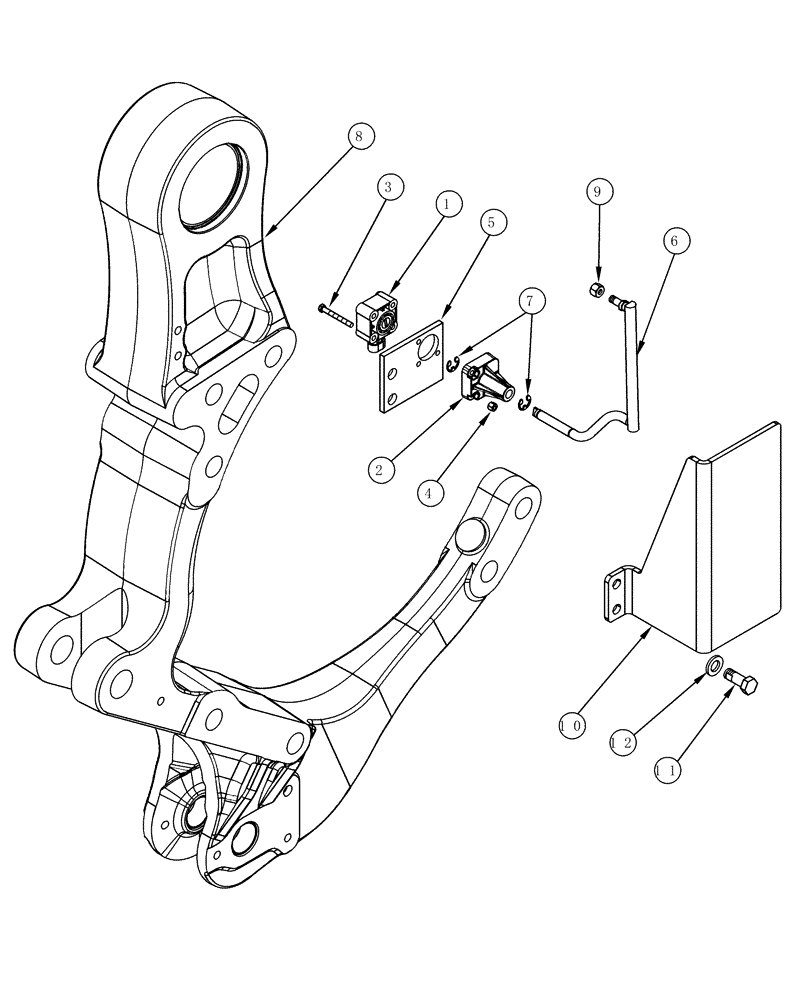 Схема запчастей Case IH MX230 - (09-61) - HITCH - POSITION SENSOR (09) - CHASSIS/ATTACHMENTS