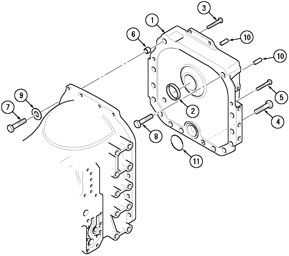 Схема запчастей Case IH MX100C - (06-02) - FLYWHEEL HOUSING AND HARDWARE (06) - POWER TRAIN