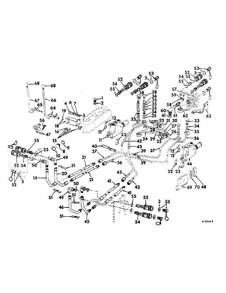 Схема запчастей Case IH 2806 - (F-25) - HYDRAULIC SYSTEM, AUXILIARY VALVES AND TUBES (07) - HYDRAULIC SYSTEM