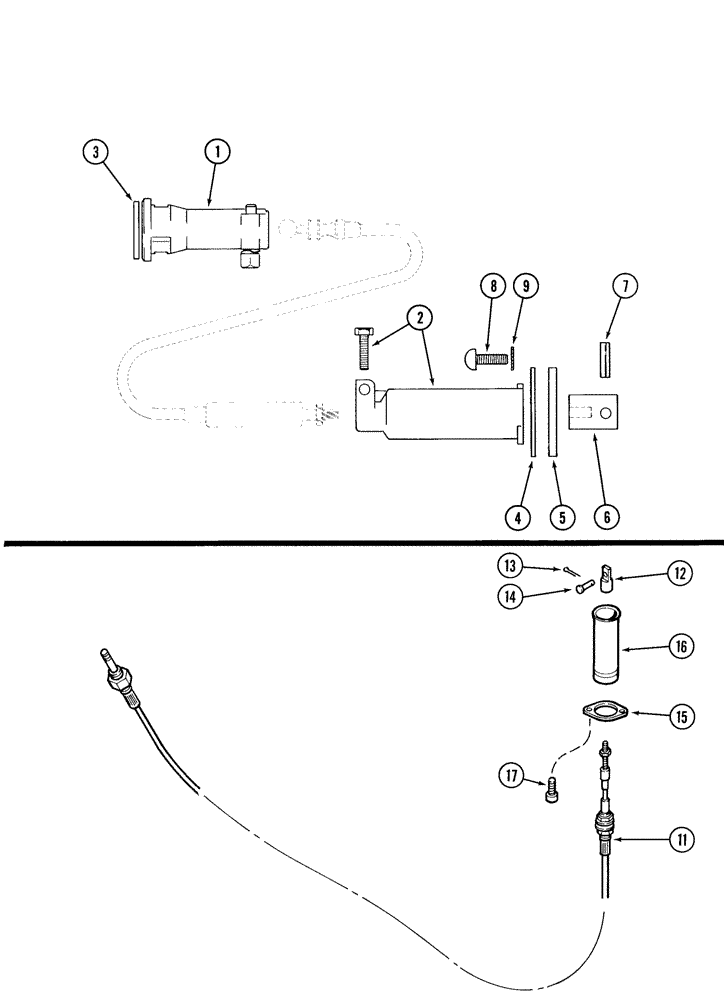 Схема запчастей Case IH 2255 - (8-28) - CONTROL CABLE ADAPTER KIT (08) - HYDRAULICS