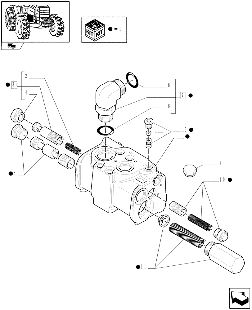 Схема запчастей Case IH PUMA 195 - (1.32.8/ C) - PRIORITY VALVE AND PIPES - BREAKDOWN (03) - TRANSMISSION