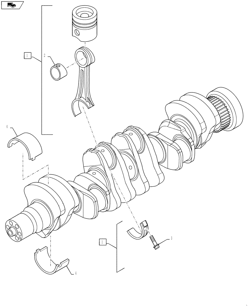 Схема запчастей Case IH 3230 - (10.105.01) - CONNECTING ROD (10) - ENGINE