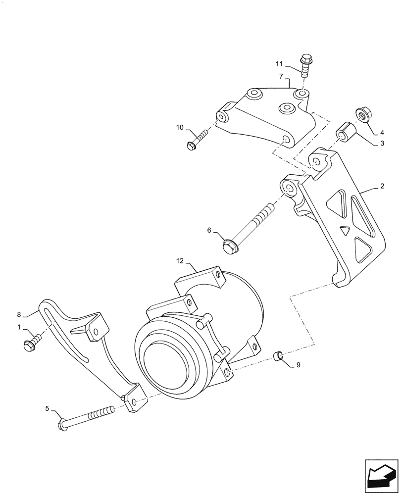 Схема запчастей Case IH PATRIOT 2250 - (50.200.AA[01]) - A/C COMPRESSOR, & MOUNTING PARTS (50) - CAB CLIMATE CONTROL