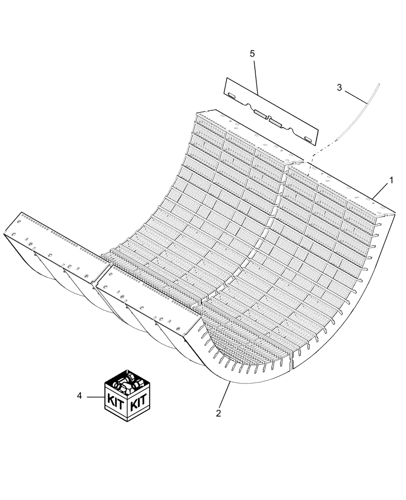 Схема запчастей Case IH AFX8010 - (K.40.C.58[1]) - CONCAVES, SMALL GRAIN K - Crop Processing