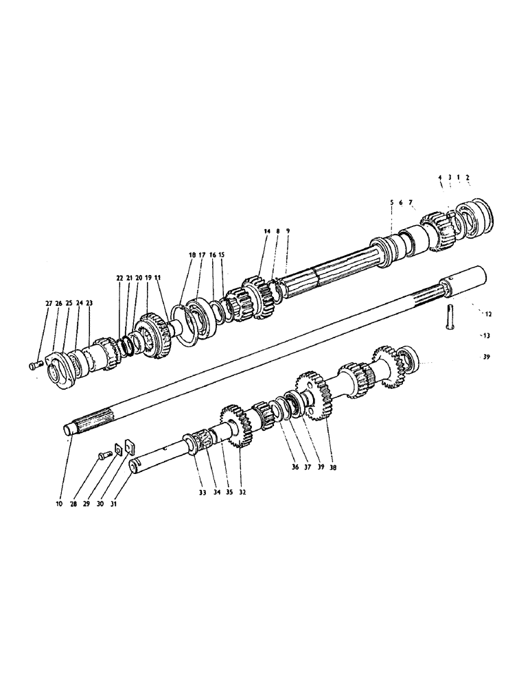 Схема запчастей Case IH 990 - (C04) - GEARBOX, DRIVESHAFT AND LAYSHAFTS, 885, 990, 995 AND 996 TRACTORS Gearbox