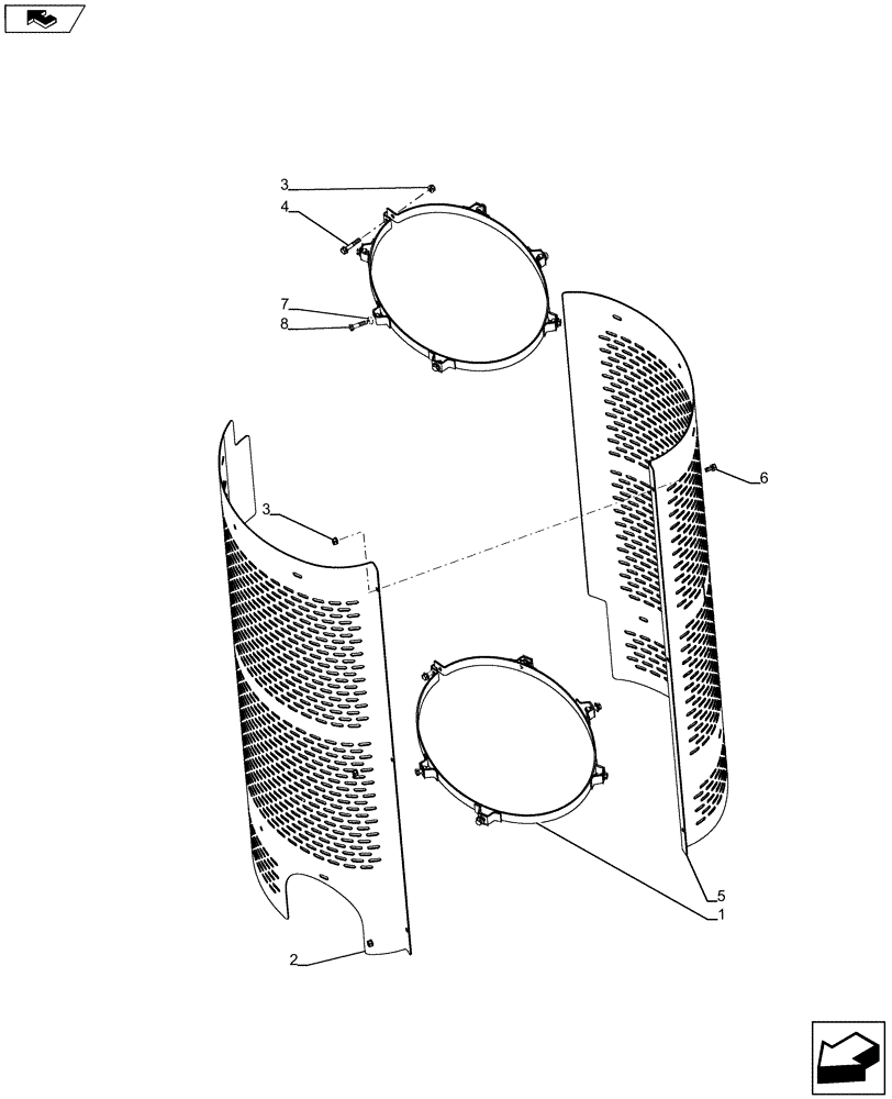 Схема запчастей Case IH STEIGER 550 - (10.500.09) - HEAT SHIELD, SCR EXHAUST - STEIGER 550 & 600, QUADTRAC 550 & 600 (EUROPE) (10) - ENGINE