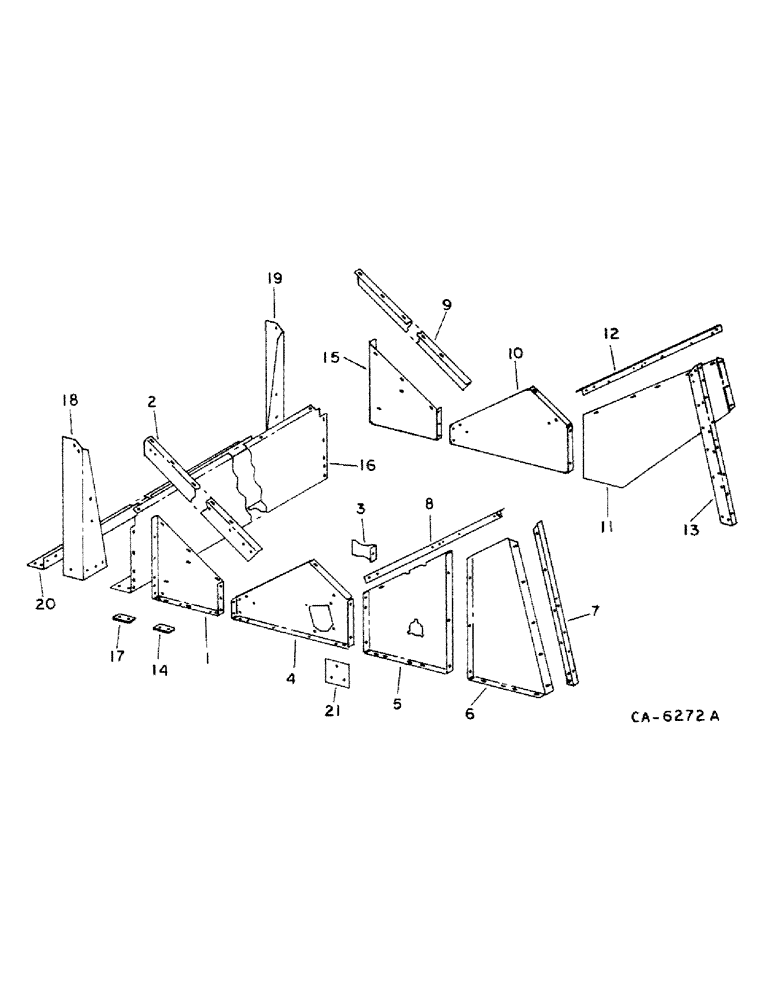 Схема запчастей Case IH 1482 - (26-02) - GRAIN TANK, GRAIN TANK SUPPORTS Grain Tank