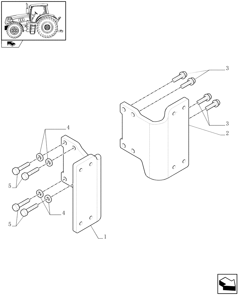 Схема запчастей Case IH PUMA 125 - (1.21.6/02) - NA LOADER READY - REAR BRACKETS (VAR.333822) (03) - TRANSMISSION