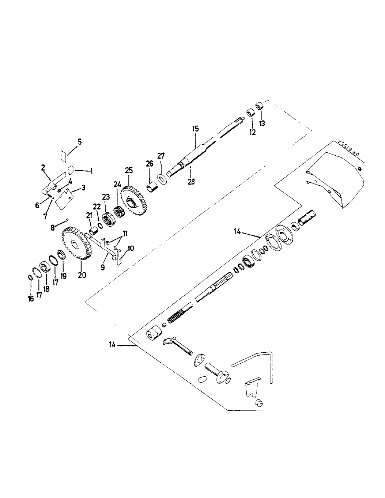 Схема запчастей Case IH 733 - (07-44) - PTO - 540/1000 (04) - Drive Train