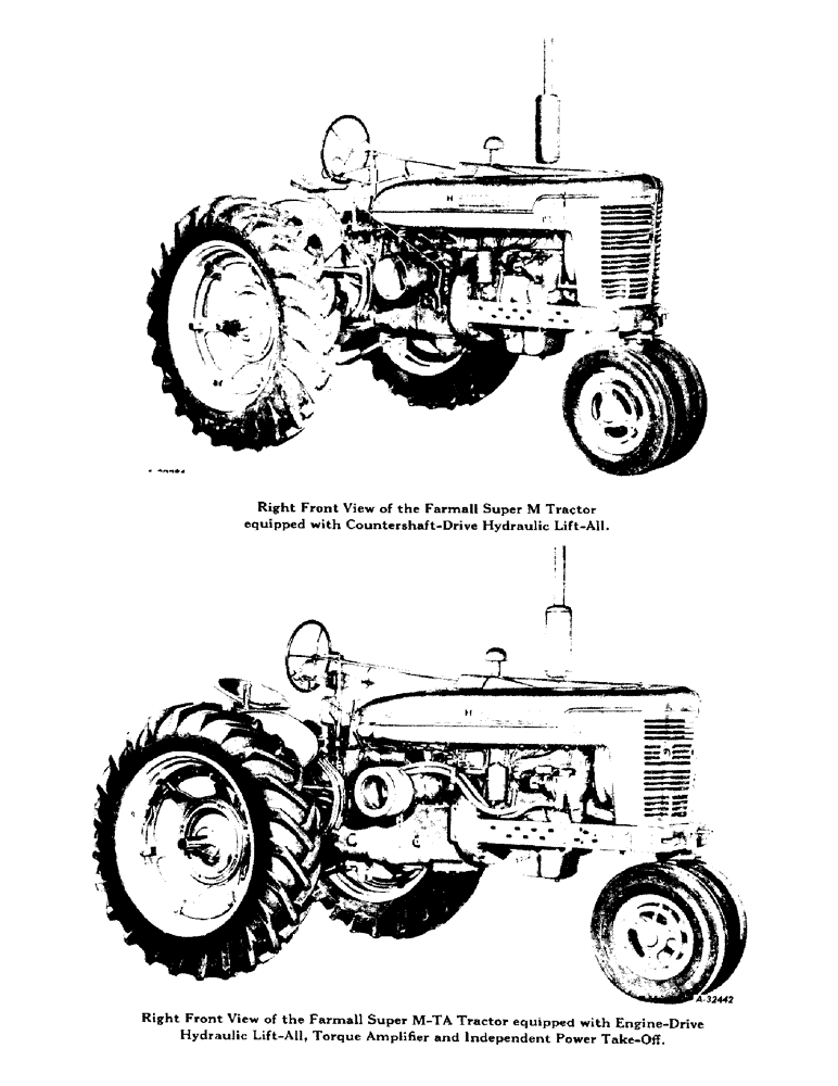 Схема запчастей Case IH SUPER M - (003) - RIGHT FRONT VIEWS OF THE FARMALL SUPER "M" & SUPER "M-TA" TRACTORS (00) - GENERAL