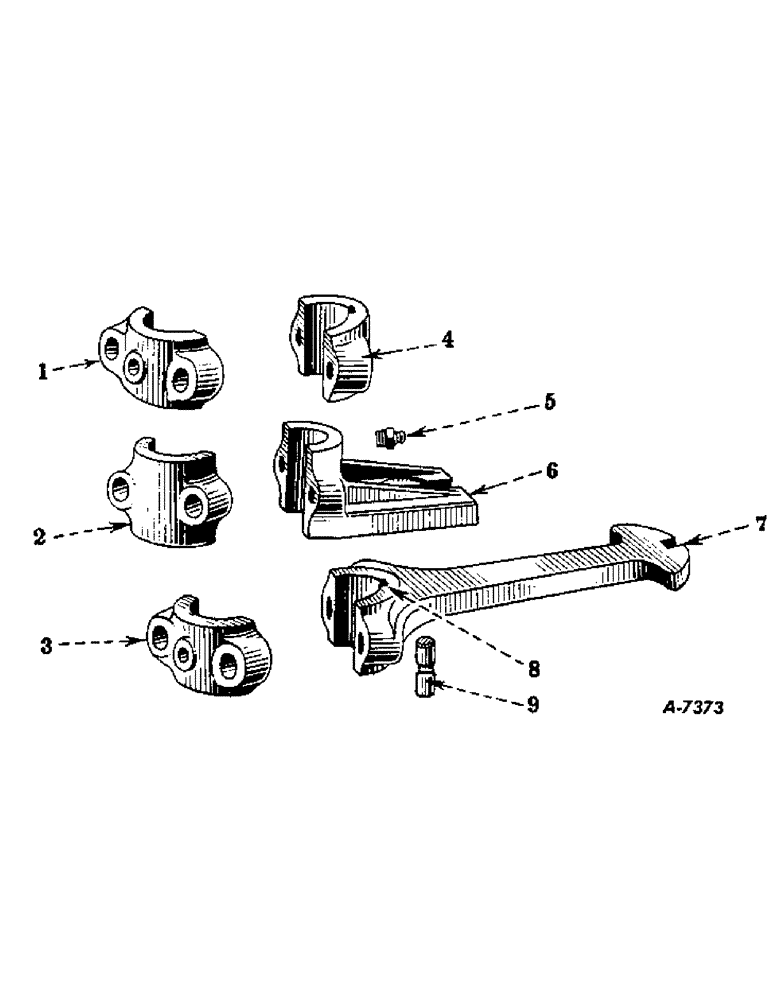 Схема запчастей Case IH FARMALL H - (218) - ATTACHMENTS, CULTIVATOR SHIFTER LEVER, SPECIAL, FARMALL "H" ONLY Attachments