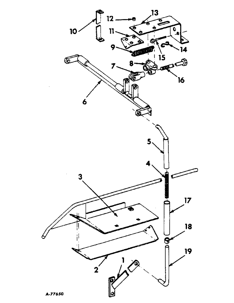 Схема запчастей Case IH 414 - (092) - HYDRAULIC DRUM CONTROL ATTACHMENT, CONTROL VALVE ACTUATING PARTS (35) - HYDRAULIC SYSTEMS