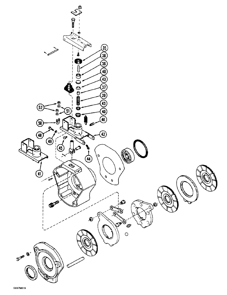 Схема запчастей Case IH 1660 - (7-06) - MASTER BRAKES, PRIOR TO P.I.N. JJC0041095 (CONTD) (5.1) - BRAKES