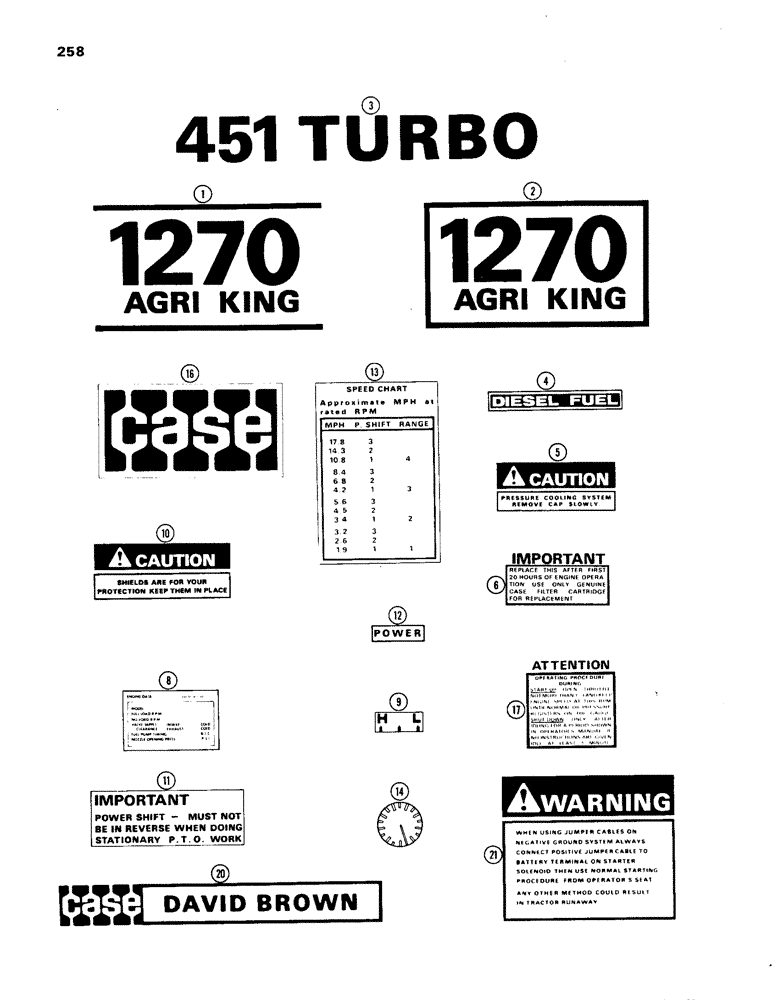 Схема запчастей Case IH 1270 - (258) - DECALS (09) - CHASSIS/ATTACHMENTS