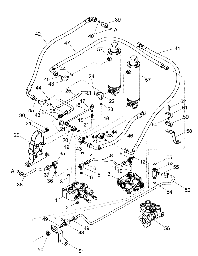 Схема запчастей Case IH MX180 - (8-026) - HYDRAULIC SYSTEM, HITCH (08) - HYDRAULICS