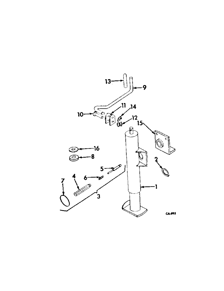 Схема запчастей Case IH 1150 - (C-03) - SWIVEL TYPE JACK, 950 SERIAL NO. 1912 AND BELOW, 1150 SERIAL NO. 5312 & BELOW 