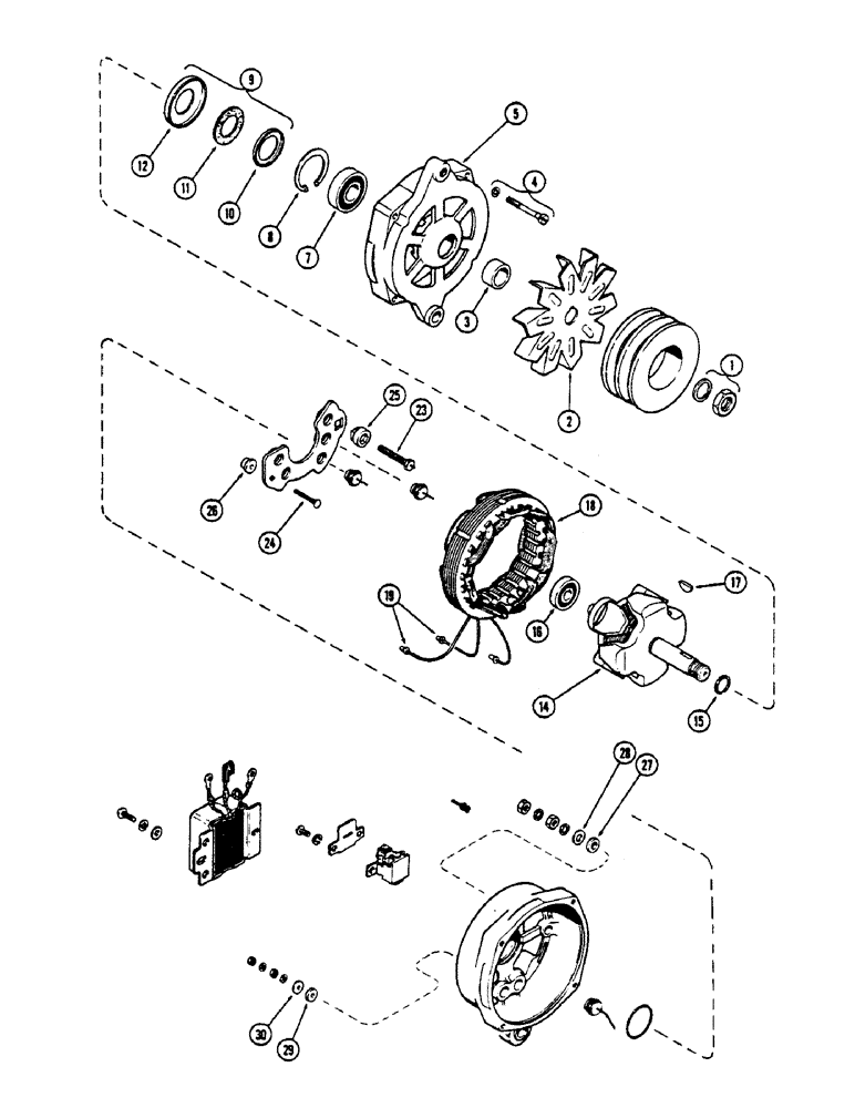 Схема запчастей Case IH 2670 - (118) - ALTERNATOR, 55 AMP PRESTOLITE (04) - ELECTRICAL SYSTEMS