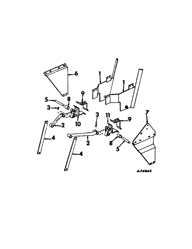 Схема запчастей Case IH 234 - (B-07) - TRACTOR MOUNTINGS, MAIN FRAME SUPPORT, BRACKET AND CLAMP CASE 730 AND 830 TRACTOR (39) - FRAMES AND BALLASTING