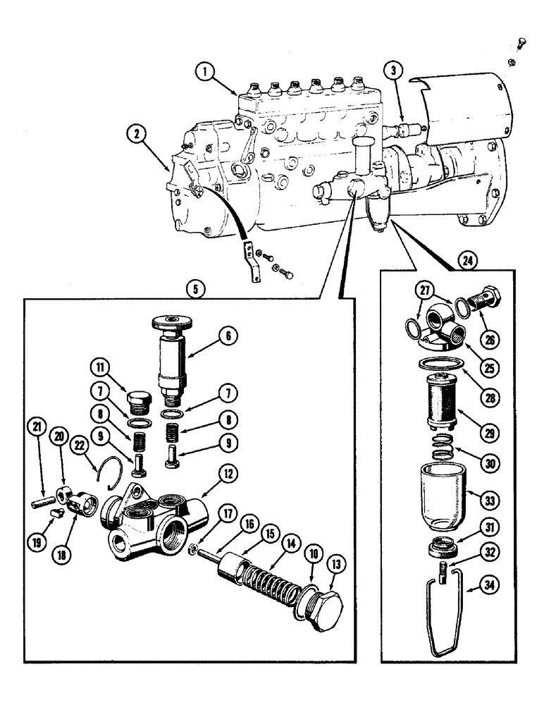 Схема запчастей Case IH 4890 - (3-58) - FUEL INJECTION PUMP ASSY, 674 CUBIC INCH DIESEL ENGINE, PRIOR TO ENGINE S/N 5224883 AND 3015590 (03) - FUEL SYSTEM