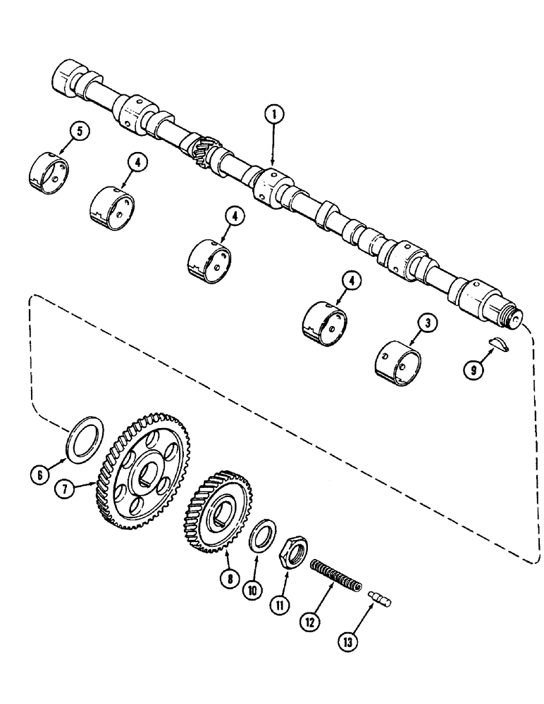 Схема запчастей Case IH 2290 - (2-036) - CAMSHAFT, 504BDT DIESEL ENGINE (02) - ENGINE