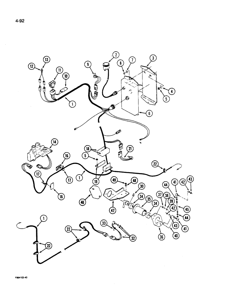 Схема запчастей Case IH 9270 - (4-092) - 3-PT HITCH HARNESSES (04) - ELECTRICAL SYSTEMS