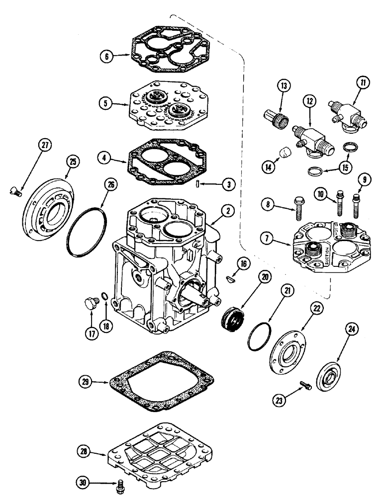 Схема запчастей Case IH 3294 - (9-488) - AIR CONDITIONING, AIR COMPRESSOR (09) - CHASSIS/ATTACHMENTS