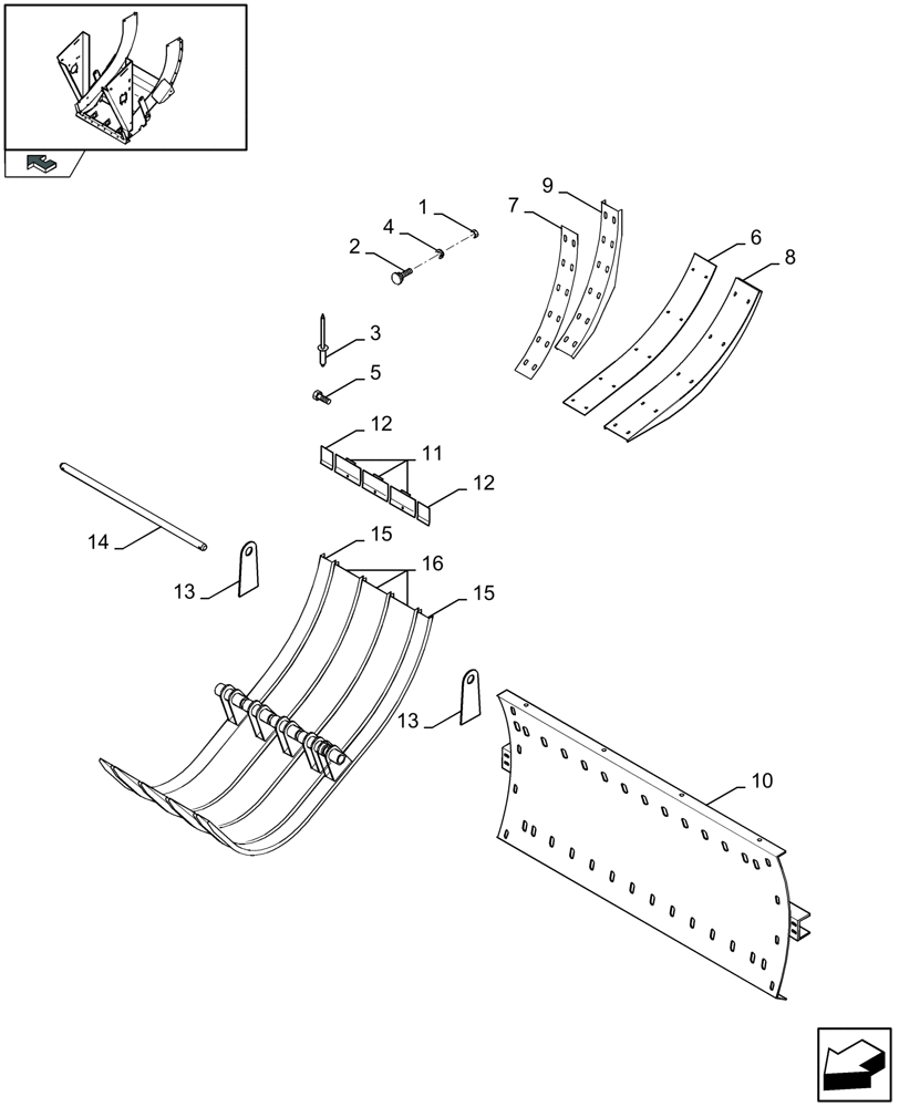 Схема запчастей Case IH LBX322S - (13.32[01]) - FILL FLOW KIT (13) - FEEDER