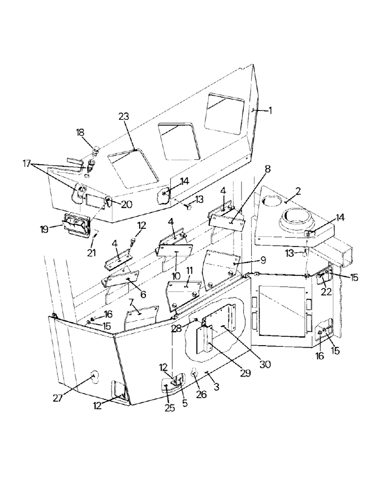 Схема запчастей Case IH STEIGER - (01-30) - CONTROL CONSOLE MOUNTING (10) - CAB