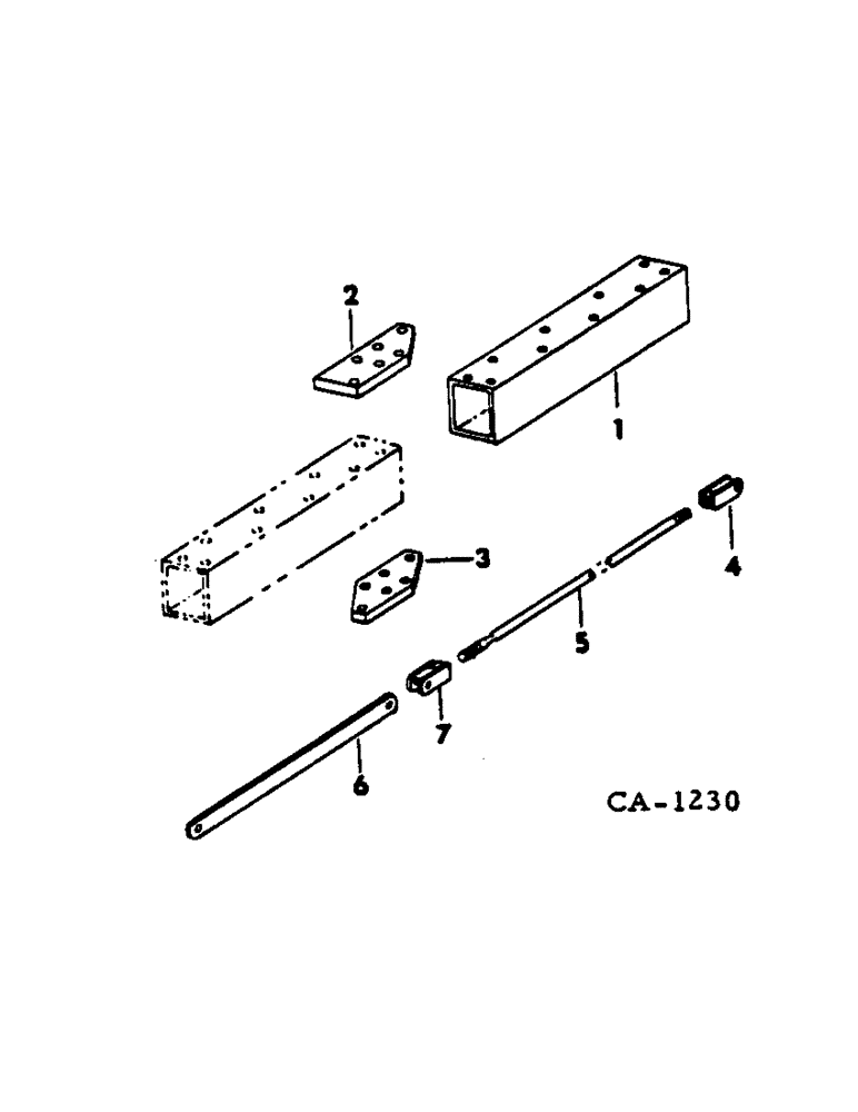 Схема запчастей Case IH 710 - (AP-12) - BEAM EXTENSION, FOR AUTOMATIC AND SPRING TRIP, FOR 3 THRU 6 FURROWS 