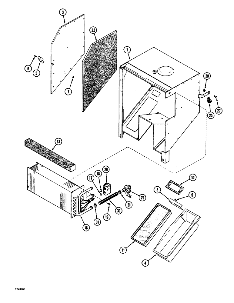 Схема запчастей Case IH 9270 - (9-089A) - CAB AIR CCONDITIONER & HEATER MODULE EXTERNAL COMPONENTS P.I.N. JEE0031850 & AFTER (09) - CHASSIS/ATTACHMENTS