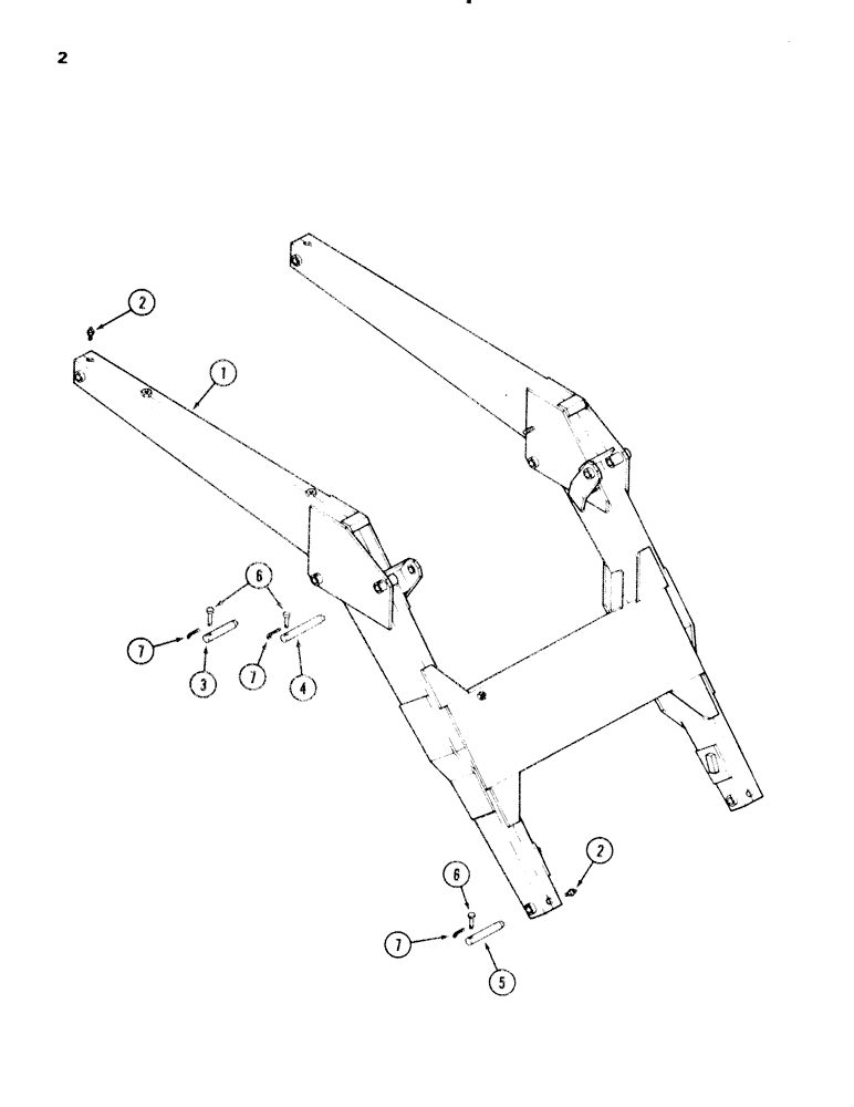 Схема запчастей Case IH 66L - (02) - MAIN FRAME (82) - FRONT LOADER & BUCKET