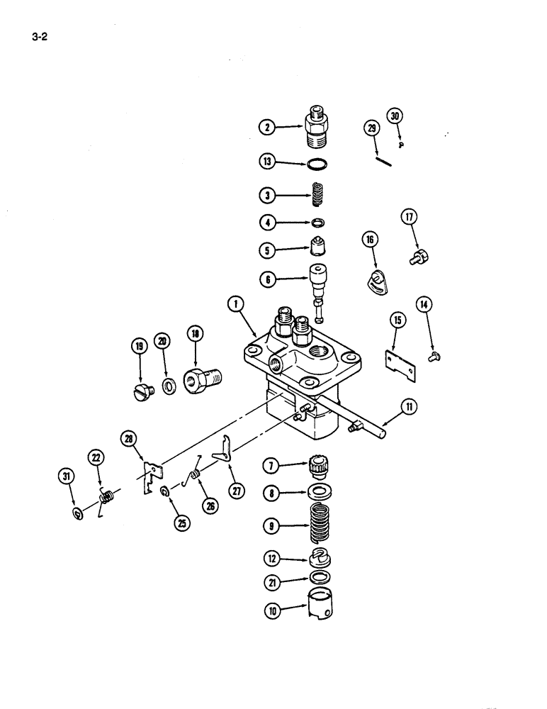 Схема запчастей Case IH 245 - (3-02) - FUEL INJECTION PUMP (03) - FUEL SYSTEM