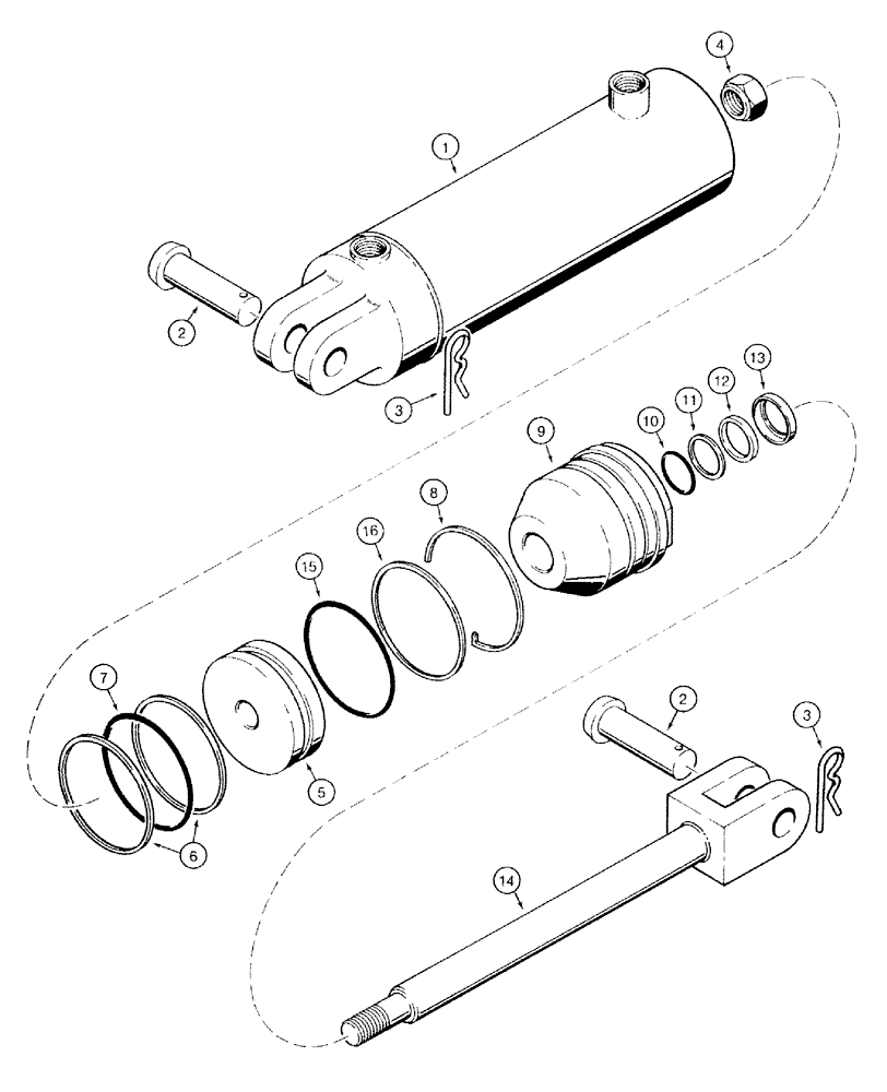 Схема запчастей Case IH 770 - (08-19) - TRANSPORT LIFT CYLINDER - 548003R92 (08) - HYDRAULICS