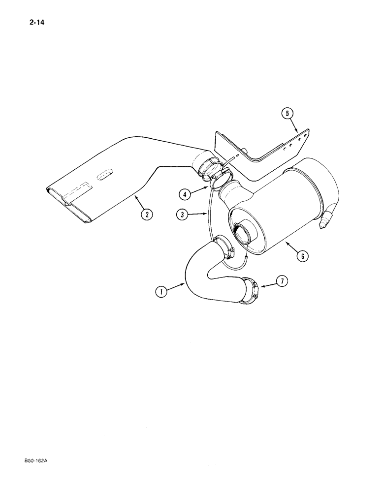 Схема запчастей Case IH 385 - (2-014) - AIR CLEANER AND CONNECTIONS (02) - ENGINE