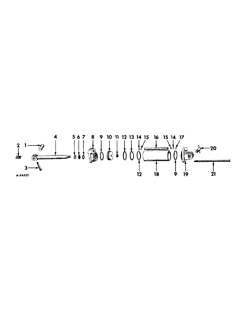 Схема запчастей Case IH 340 - (236) - HYDRAULIC SYSTEM, HYDRAULIC CYLINDERS, FOR TRACTORS W/FAST-HITCH W/TRACTION CONTROL, 340 SERIES (07) - HYDRAULIC SYSTEM