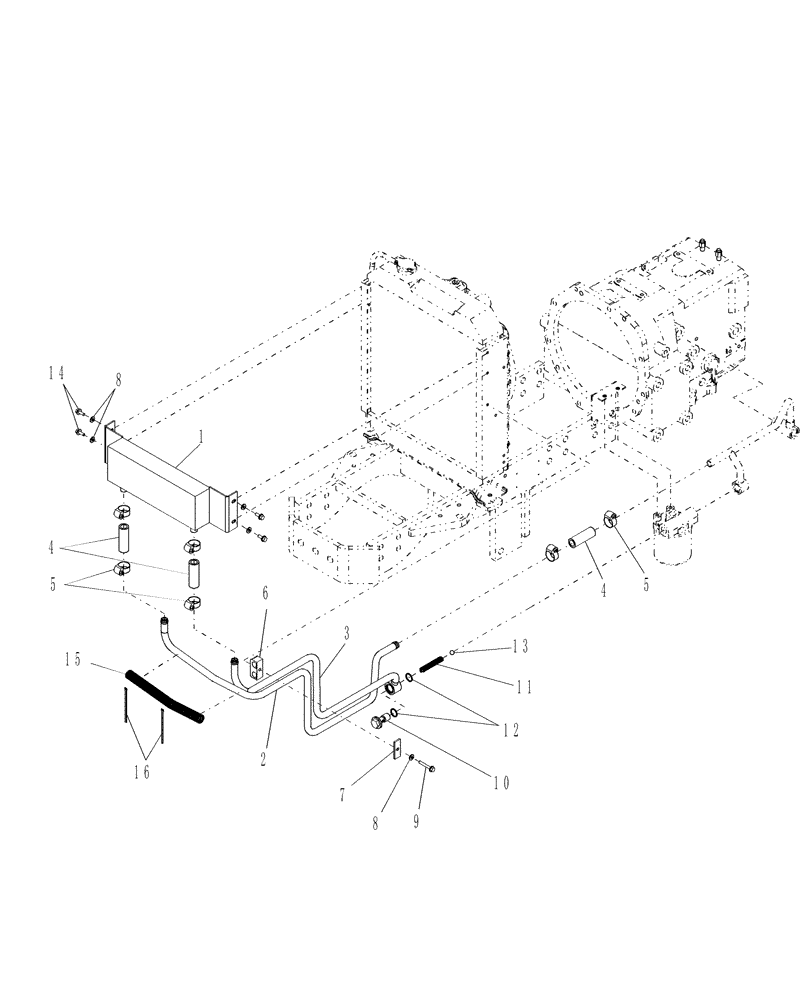 Схема запчастей Case IH DX29 - (02.03.01) - OIL COOLER, HST - ON & ASN HBA011876 (02) - ENGINE EQUIPMENT