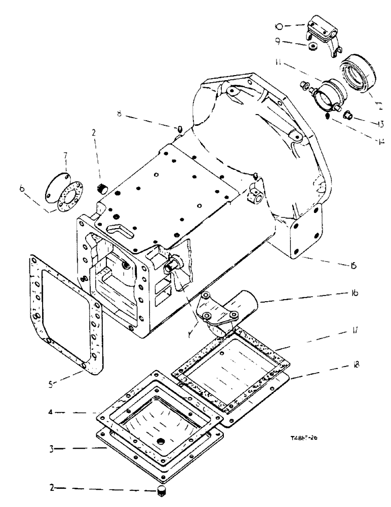 Схема запчастей Case IH 434 - (6-081) - SPEED AMPLIFIER ATTACHMENT, CLUTCH HOUSING - ATTACHMENTS (88) - ACCESSORIES