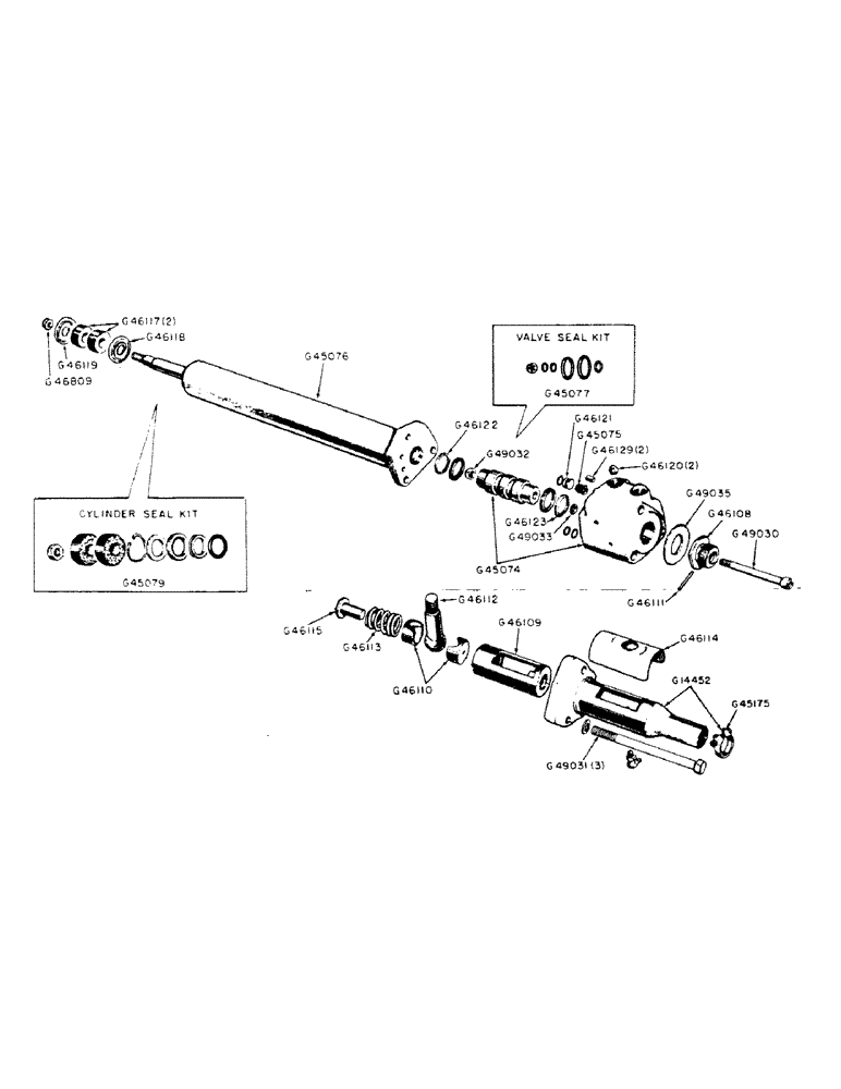 Схема запчастей Case IH 400B-SERIES - (151) - PARTS FOR G45056 HYDRAULIC CYLINDER (08) - HYDRAULICS