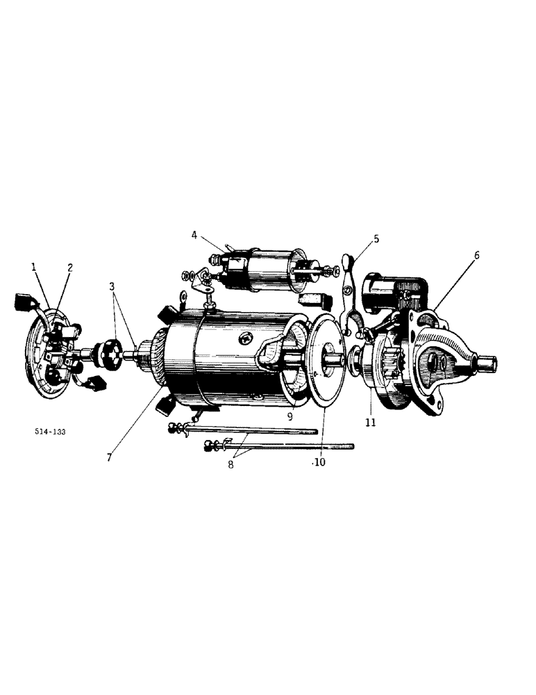 Схема запчастей Case IH 484 - (08-07) - ELECTRICAL, CRANKING MOTOR, LUCAS - 537140R95 (06) - ELECTRICAL