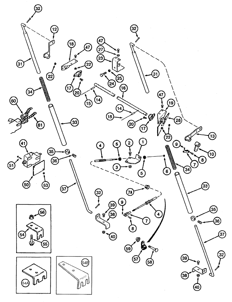 Схема запчастей Case IH 2555 - (09A-29) - HEIGHT CONTROL LINKAGE (13) - PICKING SYSTEM