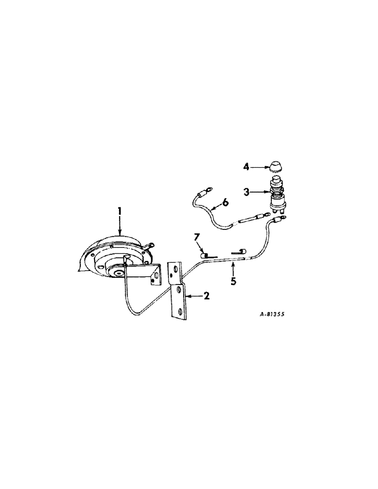 Схема запчастей Case IH 2424 - (068[A]) - ELECTRICAL SYSTEM, ELECTRIC HORN (06) - ELECTRICAL SYSTEMS