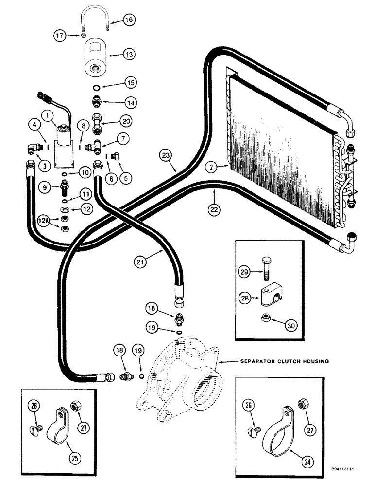 Схема запчастей Case IH 2188 - (8-52) - SEPARATOR CLUTCH SYSTEM (07) - HYDRAULICS