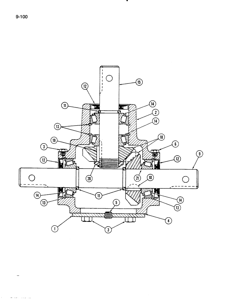 Схема запчастей Case IH 60FMS - (9-100) - GEARBOX ASSEMBLY, 60FMS MOWER (03) - CHASSIS/MOUNTED EQUIPMENT