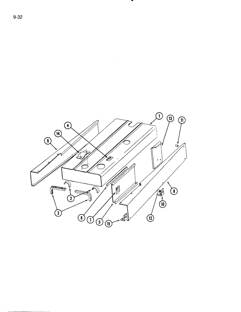 Схема запчастей Case IH 4000 - (9-32) - ENGINE HOOD AND SHIELDS (09) - CHASSIS/ATTACHMENTS